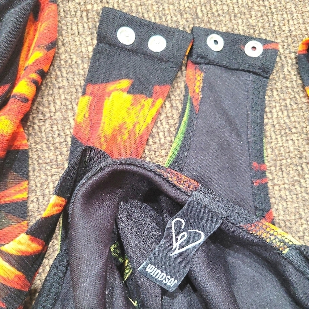 Sexy Windsor Deep Plunge Monokini Tropical Print Small Bodysuit Vacation Summer - Picture 7 of 8